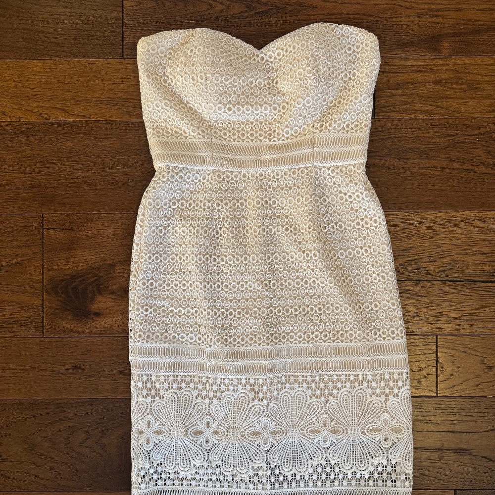 Lace eyelet midi dress